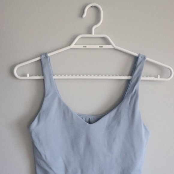 Aerie Womens Blue Sz M Low Key Longline Sleeveless Active Cropped Sports Bra - Picture 5 of 10